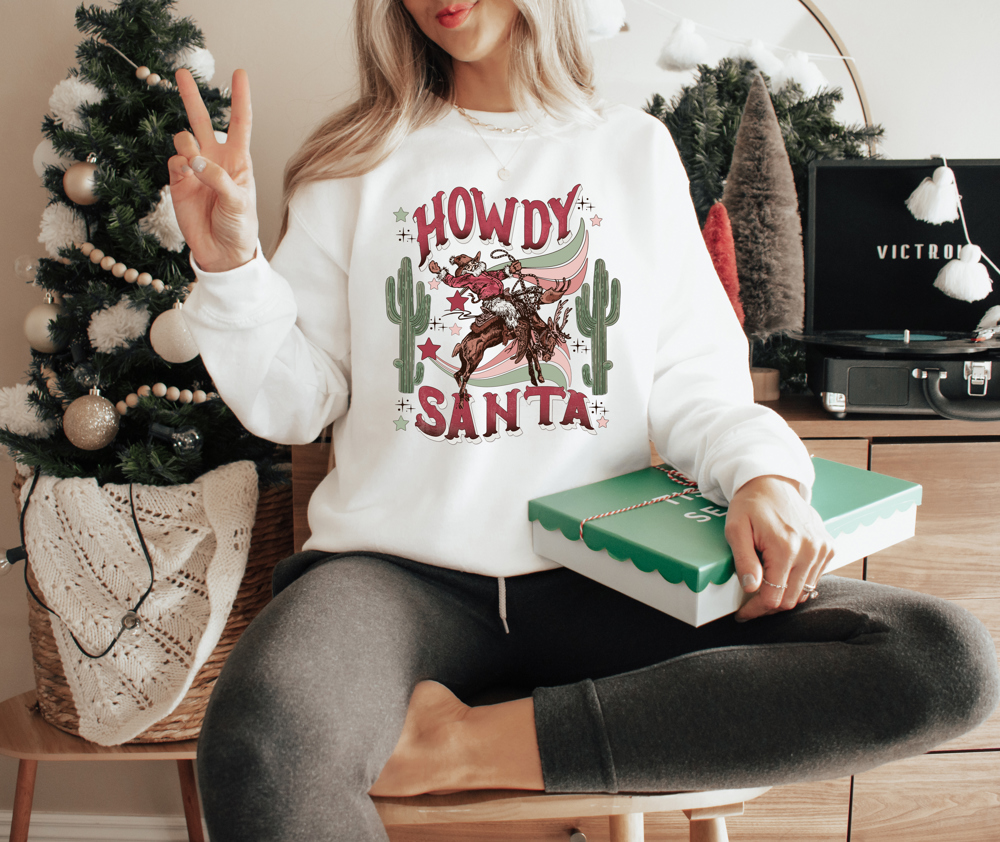 Howdy Santa Crew Sweatshirt