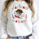  Stay Merry and Bright Cowboy Santa Crew Sweatshirt