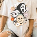  Horror Movie Villains & Flowers Tee