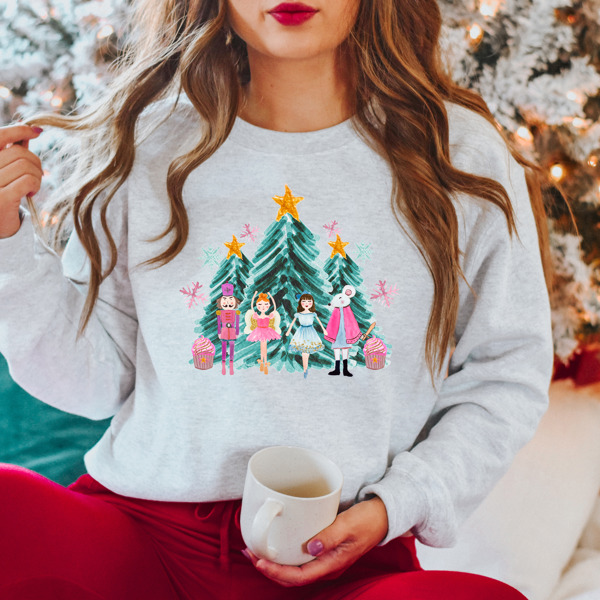 Watercolor Nutcracker Ballet Crew Sweatshirt