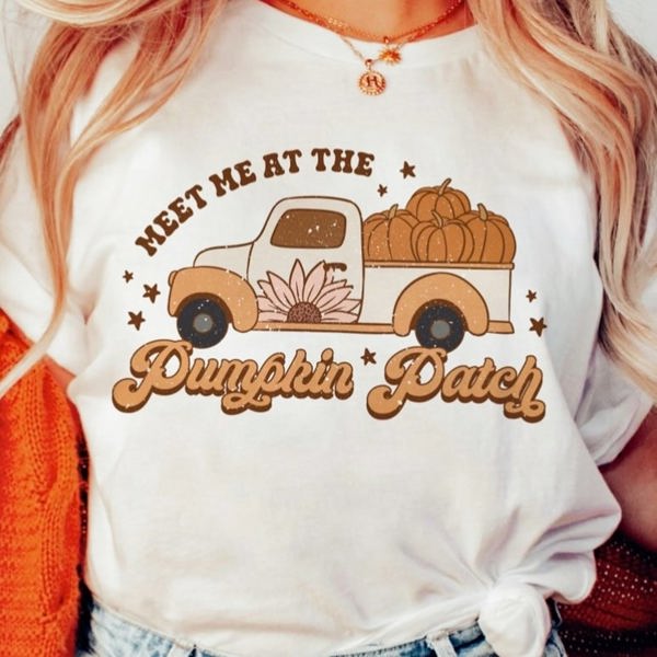 Meet Me at the Pumpkin Patch Floral Truck Tee