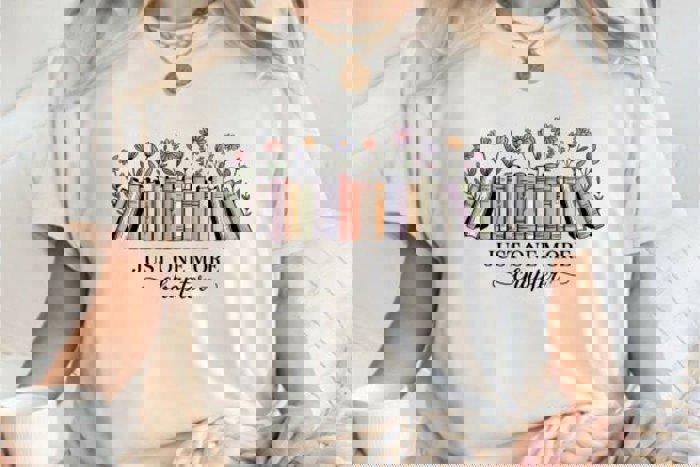 Just One More Chapter - Book Lover Tee, Floral Reading Shirt, Cozy Bibliophile Top, Cute Literary Gift for Women, Pastel Aesthetic