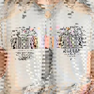 Just One More Chapter - Book Lover Tee, Floral Reading Shirt, Cozy Bibliophile Top, Cute Literary Gift for Women, Pastel Aesthetic