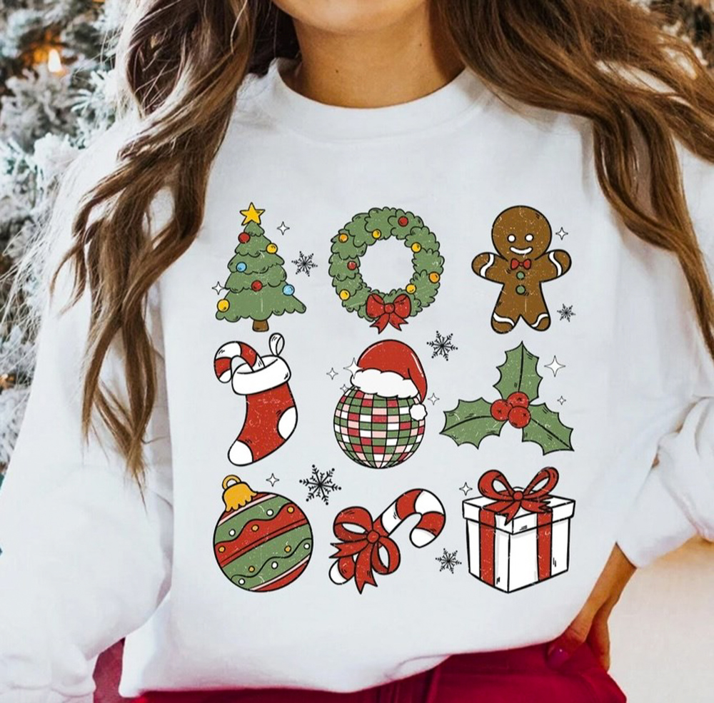 9 Christmas Things Crew Sweatshirt