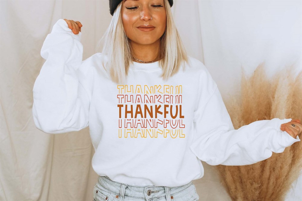 Thankful Retro Crew Sweatshirt