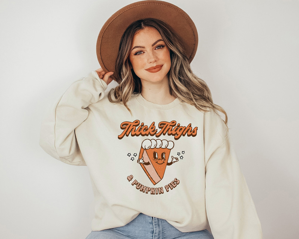 Thick Thighs & Pumpkin Pies Crew Sweatshirt