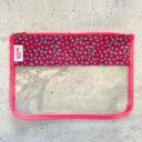 Pink Cheetah PVC Clear Zippered Pouch