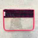 Navy & Pink PVC Clear Zippered Pouch