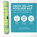 Neon Yellow Neoprene Poolside Seating Mat