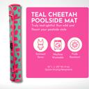 Teal Cheetah Neoprene Poolside Seating Mat