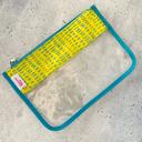 Neon Yellow PVC Clear Zippered Pouch