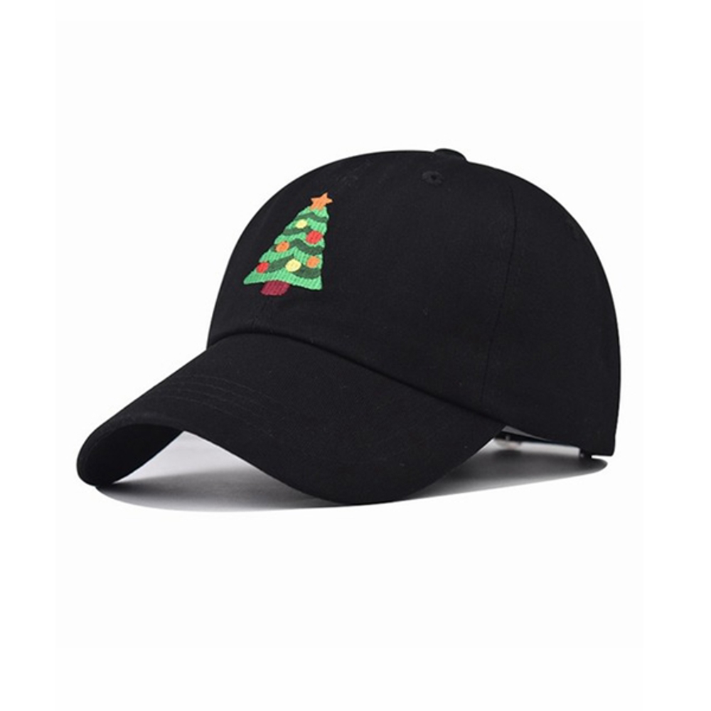 Cotton Adjustable Embroidered Merry Xmas  Baseball Hats