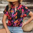  Womens Tshirts V Neck Short Sleeve Tops Tee Floral Print Blouse