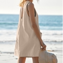  Sleeveless Round Neck Pocket Rompers