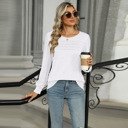  Womens Puff Long Sleeve Shirts Round Neck Ruffle Sleeve Tops Fall 