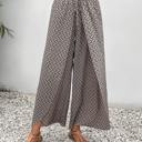  High Waist Print Wide Leg Pants