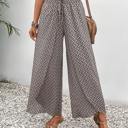  High Waist Print Wide Leg Pants