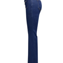  High Waist Jeans Vintage Stretch Bootcut Denim Trouser with Pocket