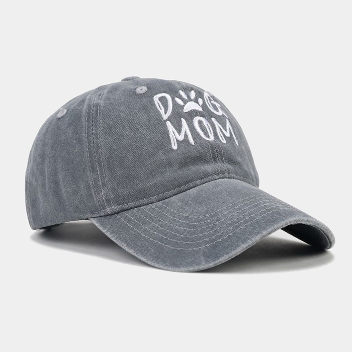 Dog Mom Embroidered Baseball Cap For Man And Women