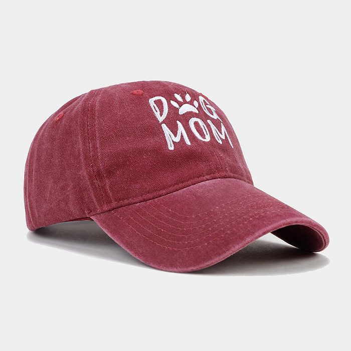 Dog Mom Embroidered Baseball Cap For Man And Women