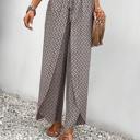  High Waist Print Wide Leg Pants