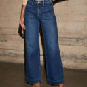  Wide Leg Pocketed High Waist Jeans