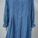  Ruffle Cuff Long Sleeve Shirt Denim Shirt Dress