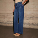  Wide Leg Pocketed High Waist Jeans