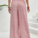  High Waist Print Wide Leg Pants