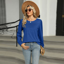  Womens Puff Long Sleeve Shirts Round Neck Ruffle Sleeve Tops Fall 