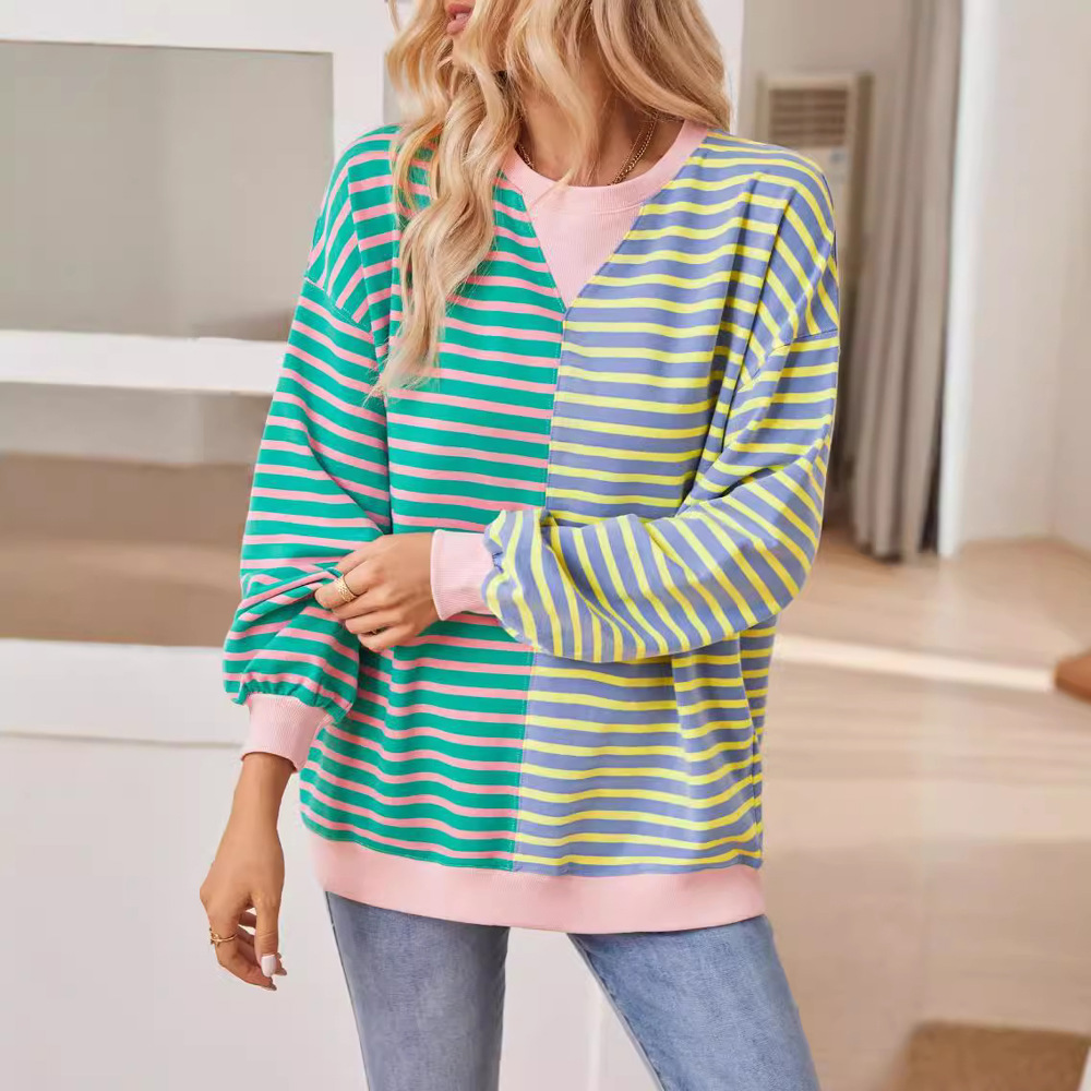 Colorblock Drop Shoulder Oversize Sweatshirt