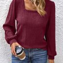  Women's Long Sleeve Tops Square Neck Lantern Sleeve Blouse Dressy Casual Tunics Loose Fit Fall Shirts