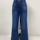  Wide Leg Pocketed High Waist Jeans