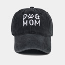 Black Black Dog Mom Embroidered Baseball Cap For Man And Women