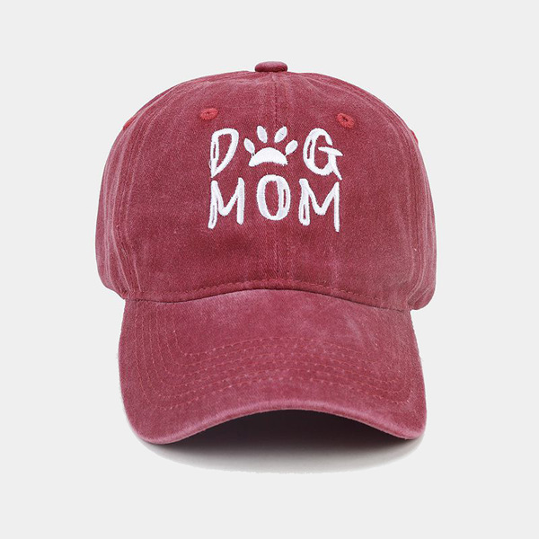 Dog Mom Embroidered Baseball Cap For Man And Women