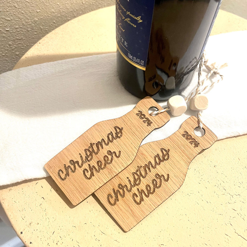 Alcohol Bottle Gift Tag Ornaments