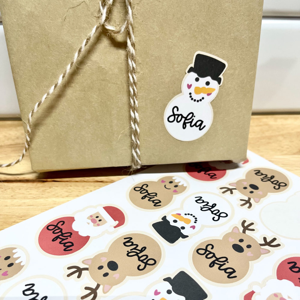 Personalized Christmas Gift Tag Stickers