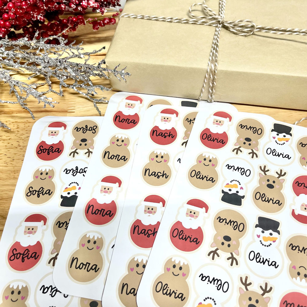 Personalized Christmas Gift Tag Stickers