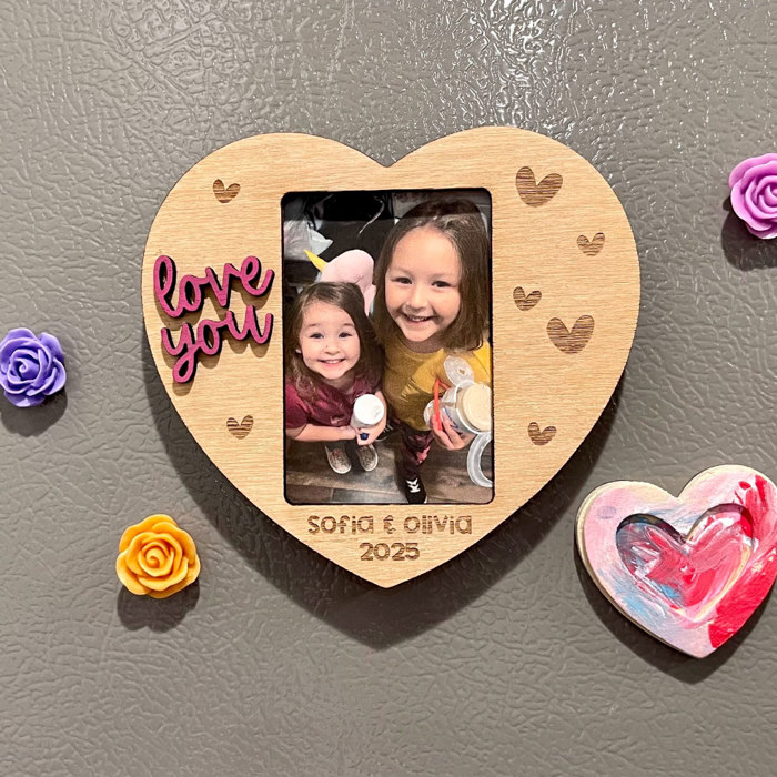 Heart Photo Frame Magnet Valentine's Day Gift