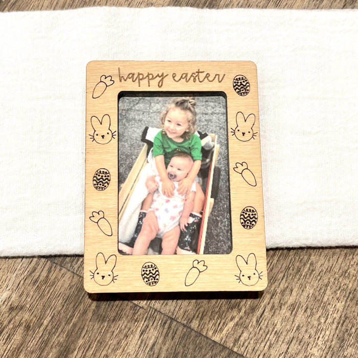 Easter Bunny Photo Frame Magnet Spring Gift