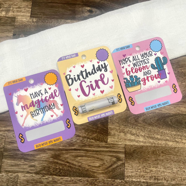 Birthday Girl Money Cards - Birthday Gift for Giving Cash