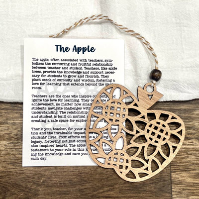 The Apple - Teacher Story Card Ornament Gift 