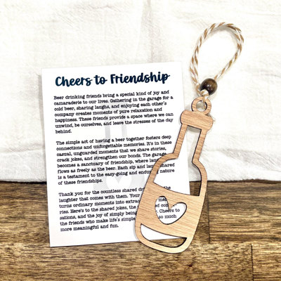 Cheers to Friendship - Best Friend Story Card Ornament Gift