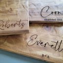  Extra Large Rustic Charcuterie Board - Engraved