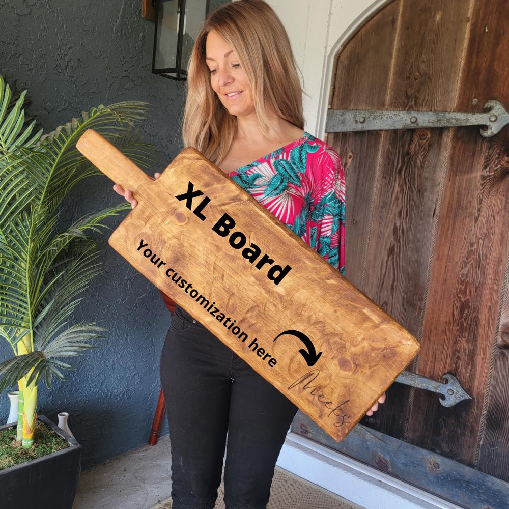 Extra Large Rustic Charcuterie Board - Engraved