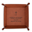 Proverbs Personalized Leather Tray Tray