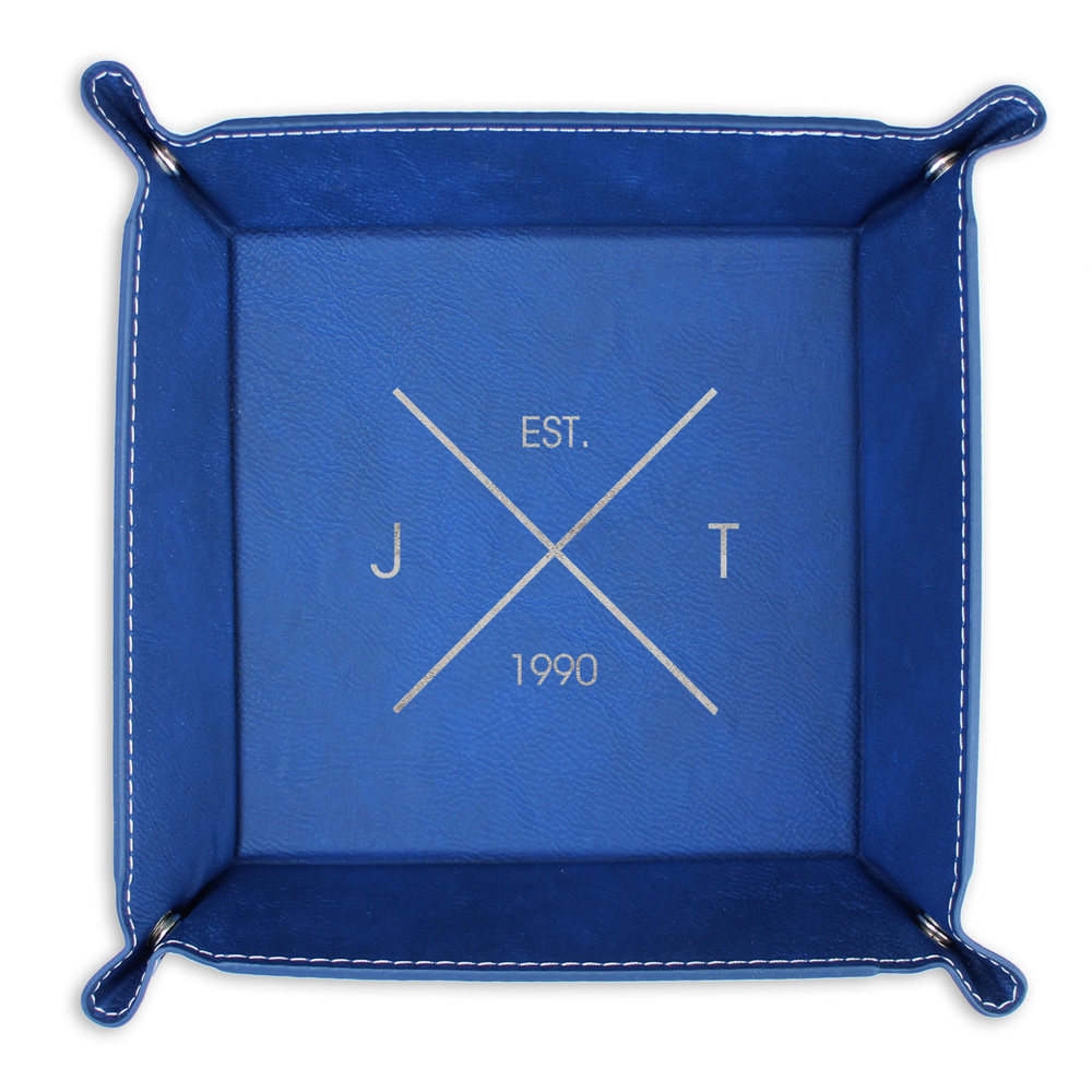 Personalized Leather Tray Tray