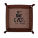 Best Dad Ever Personalized Leather Tray Tray