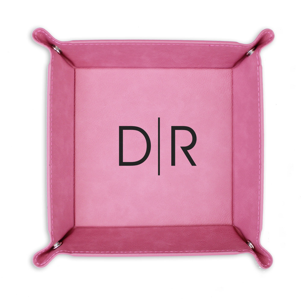 Personalized Leather Tray Tray