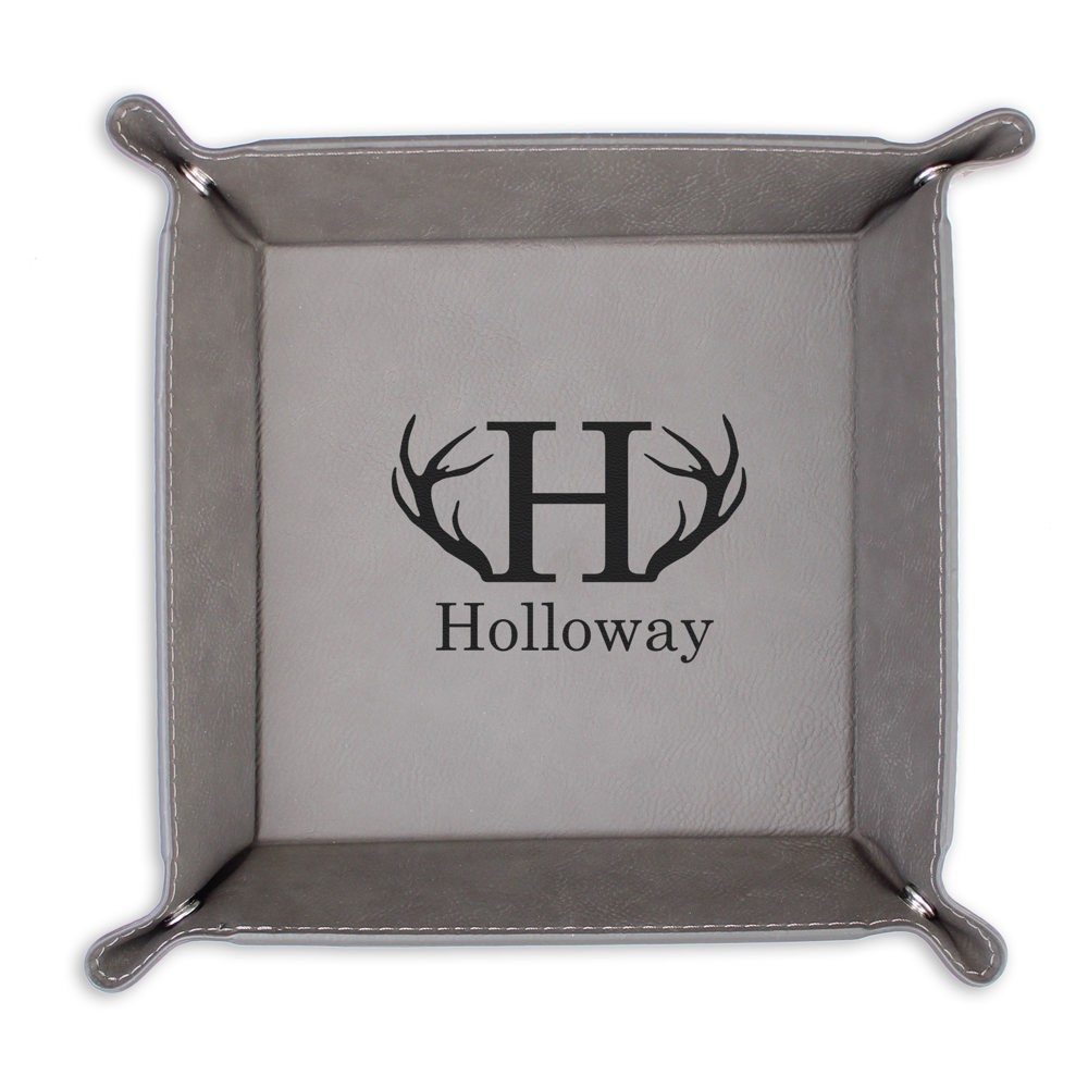 Personalized Leather Tray Tray